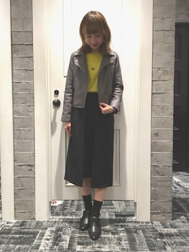 「タッセル」｜「アイテム（ジャケット/アウター）」を使った、momoさん（レディース・165cm）の冬コーディネート