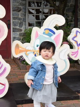 「I.D.E.A international（イデアインターナショナル）のアイテム」を使った、m&7さん（キッズ・70cm）の春コーディネート