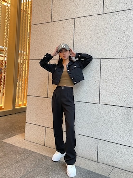「GRL（グレイル）のアイテム（ジャケット/アウター）」を使った、Marikaさん（レディース・154cm）の春コーディネート