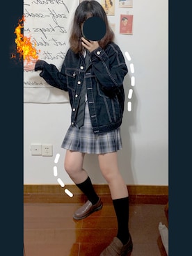 「盐系风格」｜「アイテム（スカート）」を使った、小进さん（レディース・161cm）の秋コーディネート