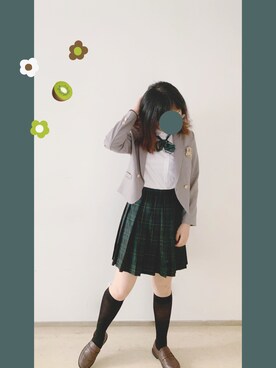 「盐系风格」｜「アイテム（スカート）」を使った、小进さん（レディース・161cm）の秋コーディネート