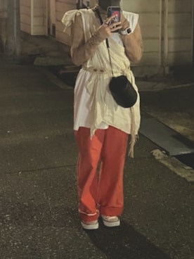 「MARC JACOBS（マークジェイコブス）のアイテム（パンツ）」を使った、4sanさん（レディース・148cm）の秋コーディネート