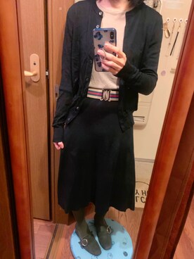 「ORiental TRaffic（オリエンタルトラフィック）のアイテム（ローファー）」を使った、を湯ちゃん(•ө•)♡さん（レディース・158cm）の冬コーディネート