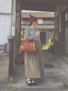 「theory（セオリー）のアイテム（バッグ）」を使った、サ リ ナさん（レディース・156cm）の秋コーディネート