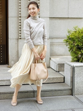 「エナメルシューズ」｜Le Talon press hanaさん（レディース・158cm）の秋コーディネート