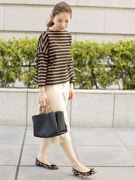 「LE TALON（ルタロン）のアイテム」を使った、Le Talon press hanaさん（レディース・158cm）の秋コーディネート