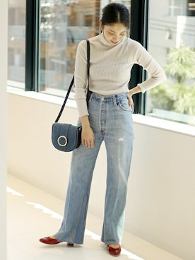 「エナメルシューズ」｜Le Talon press hanaさん（レディース・158cm）の秋コーディネート