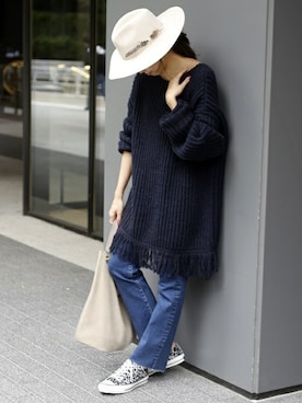 「コンバース オールスター」｜Le Talon press hanaさん（レディース・158cm）の秋コーディネート