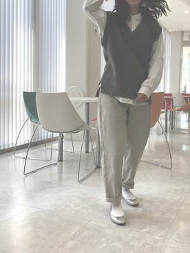 「友達」｜わたべさん（レディース・160cm）の春コーディネート
