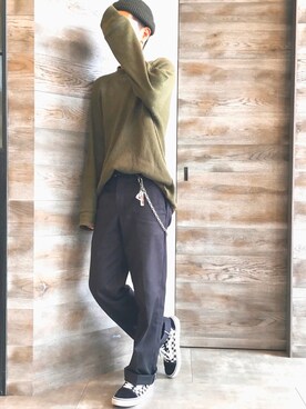 「wearhalloween2017」｜「アイテム（ニットキャップ/ビーニー）」を使った、yusukeさん（メンズ・50cm）の秋コーディネート