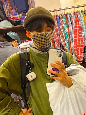 「古着好きな人と繋がりたい」｜「アイテム（モッズコート）」を使った、r.rkさん（メンズ・163cm）の冬コーディネート