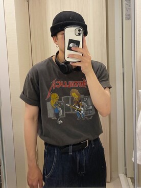 「アイテム（ヘッドフォン/イヤホン）」を使った、r.rkさん（メンズ・163cm）の春コーディネート