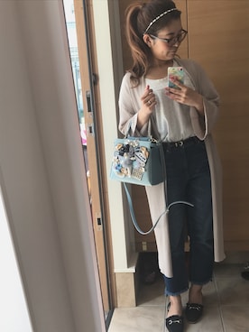 「CREA（クレア）のアイテム」を使った、ha-miyaさん（レディース・157cm）の春コーディネート