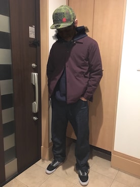 「SWAGGER（スワッガー）のアイテム（帽子）」を使った、H i_8さん（メンズ・180cm）の冬コーディネート