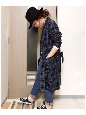 manachin◡̈*さん（レディース・156cm）の冬コーディネート