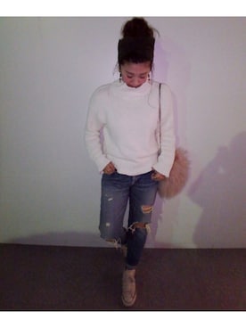 manachin◡̈*さん（レディース・156cm）の冬コーディネート