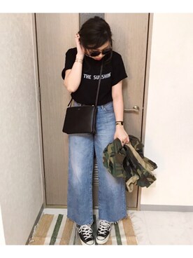 manachin◡̈*さん（レディース・156cm）の春コーディネート