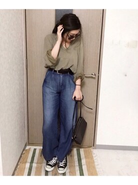 「CELINE」｜「アイテム（その他）」を使った、manachin◡̈*さん（レディース・156cm）の春コーディネート