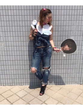 「LIVE」｜「アイテム（その他）」を使った、manachin◡̈*さん（レディース・156cm）の夏コーディネート