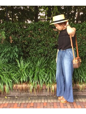 manachin◡̈*さん（レディース・156cm）の夏コーディネート