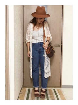 「CELINE」｜「アイテム（その他）」を使った、manachin◡̈*さん（レディース・156cm）の秋コーディネート