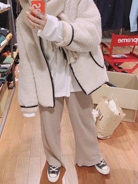「TODAYFUL」｜「アイテム（ブルゾン）」を使った、manachin◡̈*さん（レディース・156cm）の冬コーディネート