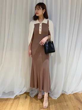 「美シルエット」｜「アイテム（ワンピース/ドレス）」を使った、Kana.さん（レディース・160cm）の夏コーディネート