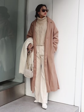 「ROYAL PARTY（ロイヤルパーティー）のアイテム（その他アウター）」を使った、Kana.さん（レディース・160cm）の冬コーディネート