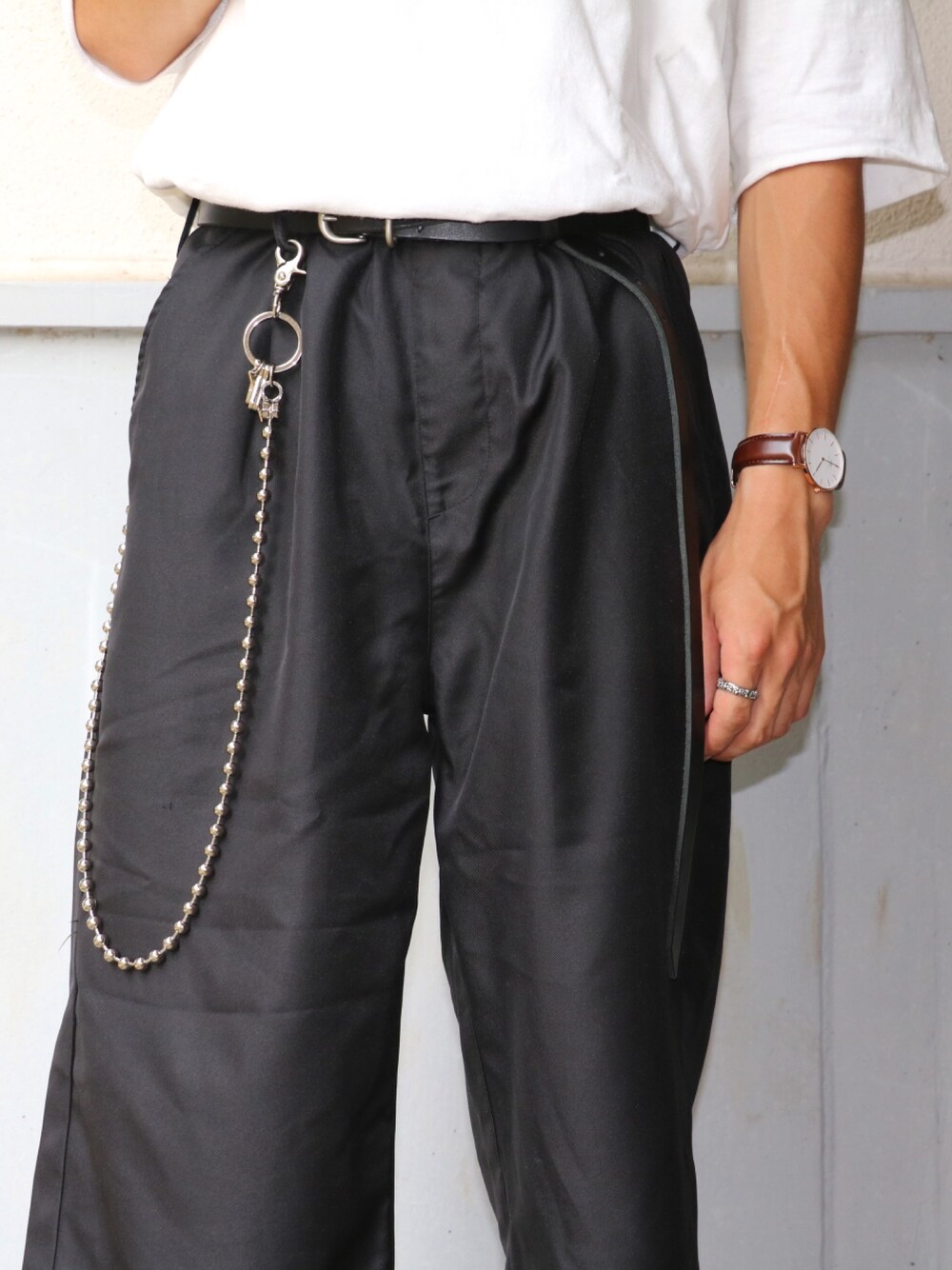 NOT CONVENTIONAL 黒スラックス ワイドパンツ ビンツワイドスラックス | ファッション通販サイト NUGU