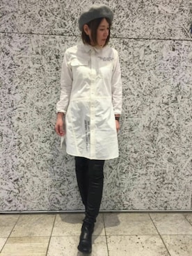 「AVIREX（アヴィレックス）のアイテム（ハンチング/ベレー帽）」を使った、Takematsuさん（レディース・156cm）の冬コーディネート