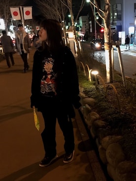 「BEN DAVIS（ベンデイビス）のアイテム（パンツ）」を使った、namieさん（レディース・155cm）の冬コーディネート