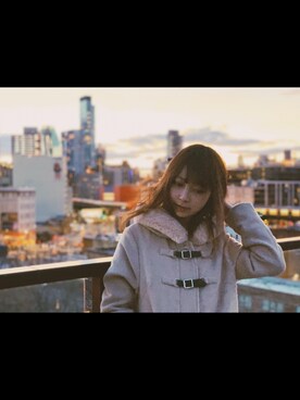 「Supreme.La.La.（シュープリームララ）のアイテム（その他アウター）」を使った、charさん（レディース・162cm）の冬コーディネート