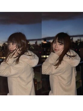 「Supreme.La.La.（シュープリームララ）のアイテム（その他アウター）」を使った、charさん（レディース・162cm）の冬コーディネート