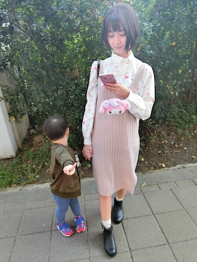 「NOのアイテム（フォーマルスーツ/小物）」を使った、吳允希さん（レディース・160cm）の春コーディネート