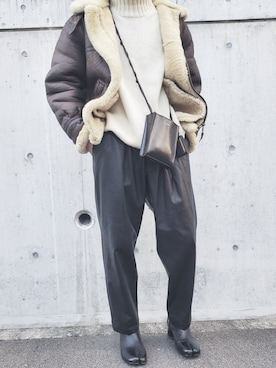 「endevice（エンデヴァイス）のアイテム（シューズ）」を使った、kaiyaさん（メンズ・173cm）の冬コーディネート