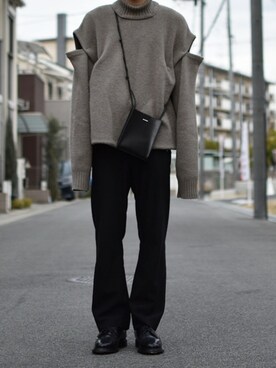 「sunsea」｜「アイテム（その他シューズ）」を使った、kaiyaさん（メンズ・173cm）の冬コーディネート