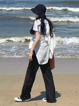 「CONVERSE（コンバース）のconverse（コンバース） ALL STAR OX（オールスターOX）（スニーカー）」を使った、Risaさん（レディース・155cm）の春コーディネート