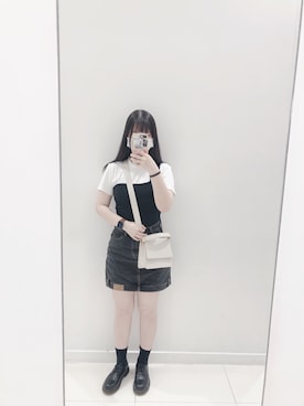 「STYLENANDA（スタイルナンダ）のアイテム（デニムスカート）」を使った、hannahauuuさん（レディース・166cm）の夏コーディネート
