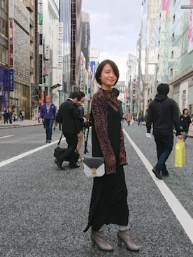「KBF（ケイビーエフ）のアイテム（つなぎ/オールインワン）」を使った、Hsiang Ju Linさん（レディース・155cm）の冬コーディネート