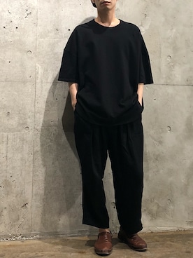「OURET（オーレット）のアイテム（スリッポン）」を使った、Tommyさん（メンズ・171cm）の夏コーディネート