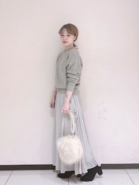 「Te chichi CLASSIC（テチチクラシック）のアイテム（ニット/セーター）」を使った、ぐりすけさん（レディース・151cm）の冬コーディネート