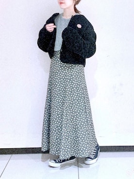 「Vincent et Mireille（バンソンエミレイユ）のアイテム（その他アウター）」を使った、ぐりすけさん（レディース・151cm）の冬コーディネート