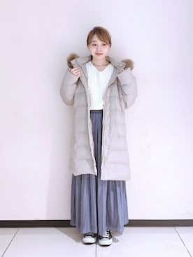 「Te chichi（テチチ）のアイテム（ダウンジャケット/コート）」を使った、ぐりすけさん（レディース・151cm）の冬コーディネート