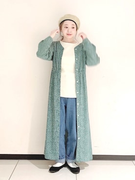「Te chichi（テチチ）のアイテム（ハンチング/ベレー帽）」を使った、ぐりすけさん（レディース・151cm）の冬コーディネート