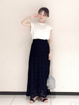 「Te chichi CLASSIC（テチチクラシック）のアイテム（シューズ）」を使った、ぐりすけさん（レディース・151cm）の夏コーディネート