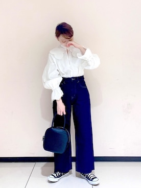 「Te chichi CLASSIC（テチチクラシック）のアイテム（シャツ/ブラウス）」を使った、ぐりすけさん（レディース・151cm）の春コーディネート