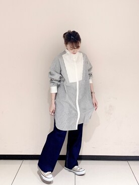 「Te chichi CLASSIC（テチチクラシック）のアイテム（シャツ/ブラウス）」を使った、ぐりすけさん（レディース・151cm）の春コーディネート
