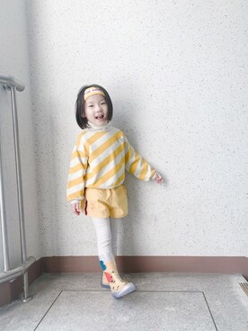 「アイテム（レインシューズ、ホワイト系）」を使った、YOOL✿   さん（キッズ・110cm）の夏コーディネート