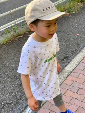 「RADCHAP（ラッドチャップ）のアイテム（帽子）」を使った、ゆうさん（キッズ・110cm）の春コーディネート