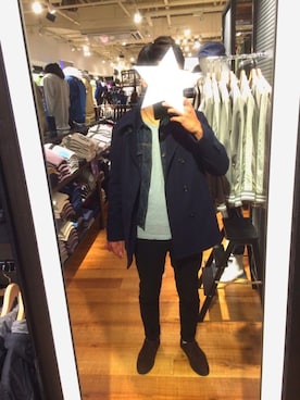 「Pコート」｜「アイテム（腕時計）」を使った、リヒ汰さん（メンズ・178cm）の冬コーディネート